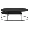 Zago Table Basse En Métal Noir L120cm -Gray 20