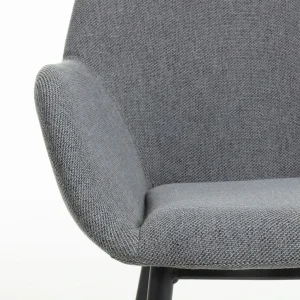 La Forma Chaise Avec Accoudoir En Tissu Gris Foncé – Konna 14