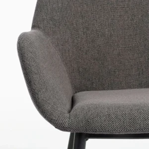 La Forma Chaise Avec Accoudoir En Tissu Gris Foncé – Konna 16