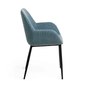 La Forma Chaise Avec Accoudoir En Tissu Bleu Clair – Konna 10