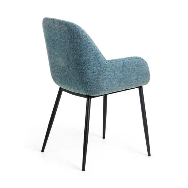 La Forma Chaise Avec Accoudoir En Tissu Bleu Clair – Konna 4