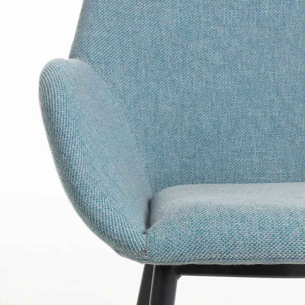 La Forma Chaise Avec Accoudoir En Tissu Bleu Clair – Konna 5