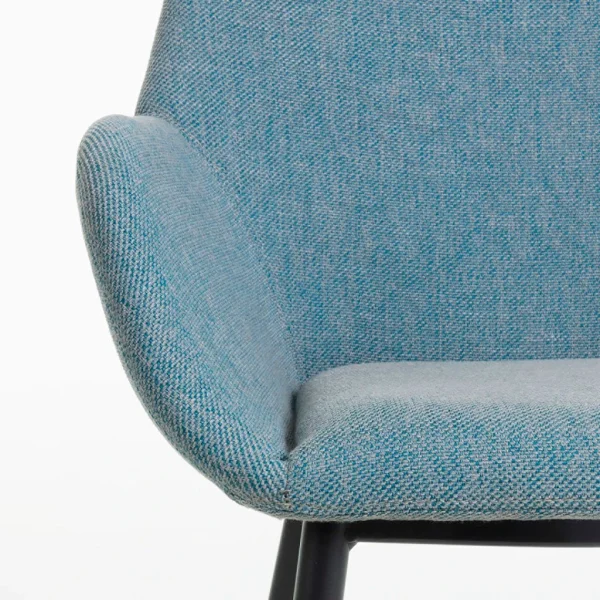 La Forma Chaise Avec Accoudoir En Tissu Bleu Clair – Konna 6