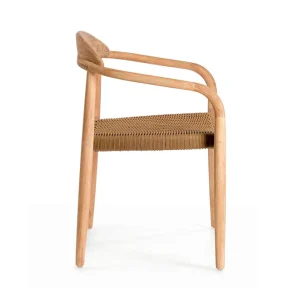 La Forma Chaise Salle à Manger En Bois D’acacia Et Corde Marron – Nina 10