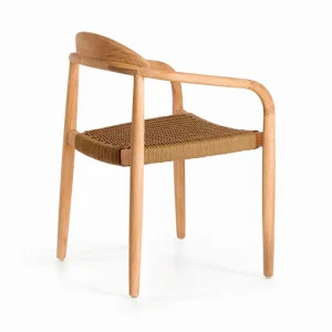 La Forma Chaise Salle à Manger En Bois D’acacia Et Corde Marron – Nina 12