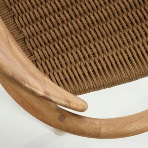 La Forma Chaise Salle à Manger En Bois D’acacia Et Corde Marron – Nina 16