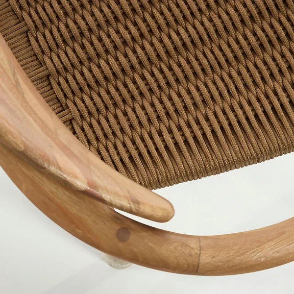 La Forma Chaise Salle à Manger En Bois D’acacia Et Corde Marron – Nina 6