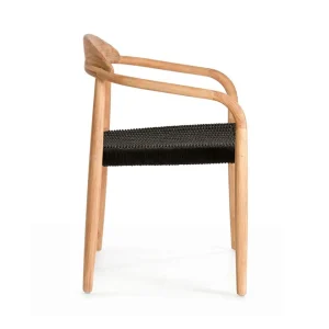 La Forma Chaise Salle à Manger En Bois D’acacia Et Corde Noir – Nina 10