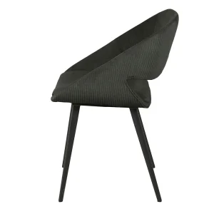 Zago Chaise Salle à Manger Velours Côtelé Vert Foncé – Alma 14