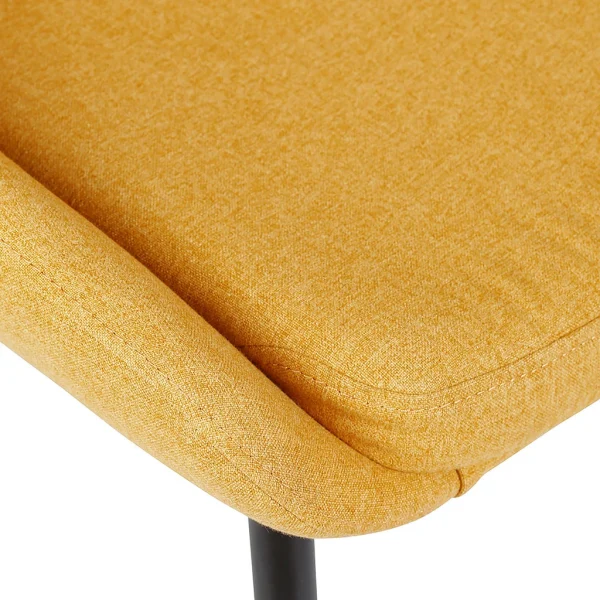 Zago Chaise Salle à Manger Tissu Moutarde – Ben 7