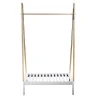 Home Déco Factory Portant à Vêtements En Bois Naturel Et Blanc H170cm 14