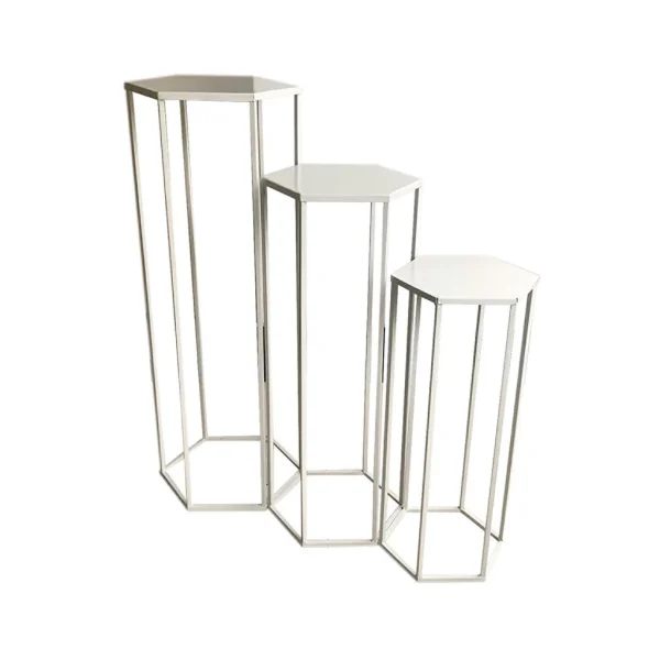 Home Déco Factory Sellettes Gigogne (x3) En Metal Blanc 3