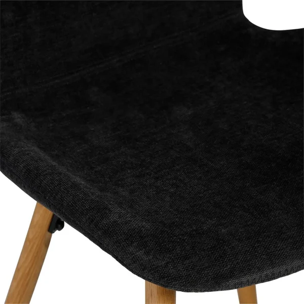 Zago Chaise Salle à Manger En Tissu Soft Touch Noir – Keri 6