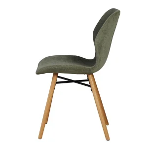 Zago Chaise Salle à Manger En Tissu Soft Touch Vert Bouteillle – Keri 11