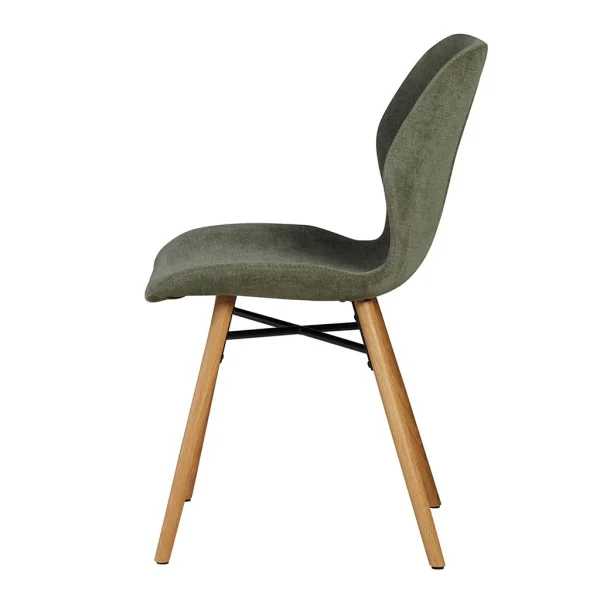 Zago Chaise Salle à Manger En Tissu Soft Touch Vert Bouteillle – Keri 4