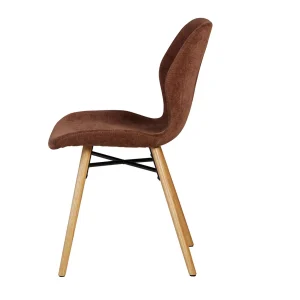 Zago Chaise Salle à Manger En Tissu Soft Touch Marron Nèfle – Keri 11