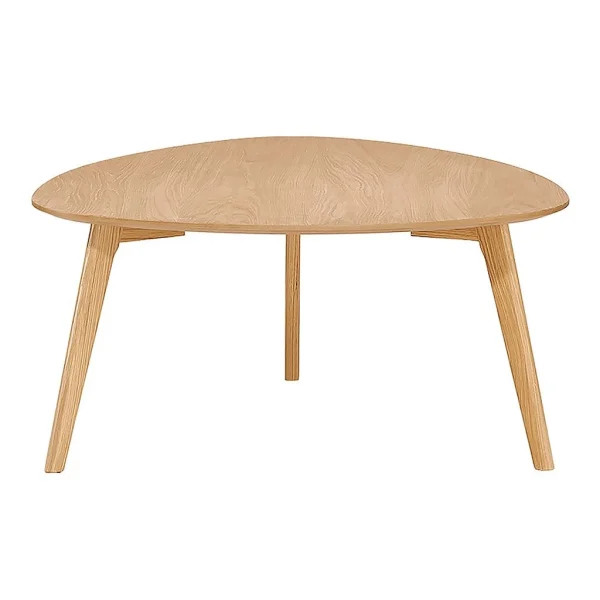 Zago Table Basse Effet Chêne Naturel 80x80cm – Becka 1