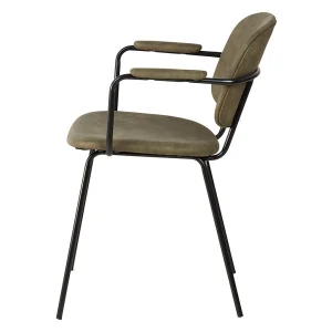 Zago Fauteuil Tissu Effet Daim Kaki – Aston 12