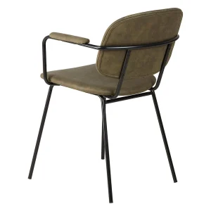 Zago Fauteuil Tissu Effet Daim Kaki – Aston 16