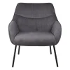 Zago Fauteuil En Velours Côtelé Gris Argent – Martin 19