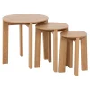 AC Design Table D’appoint Gigognes (lot De 3) En Chêne Naturel – Maxime 17