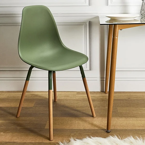 Home Déco Factory Chaise De Salle à Manger Scandinave Vert – Phenix 6