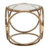 SEMA DESIGN Table D’appoint En Rotin Naturel Et Verre 22