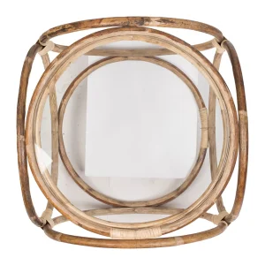 SEMA DESIGN Table D’appoint En Rotin Naturel Et Verre 15