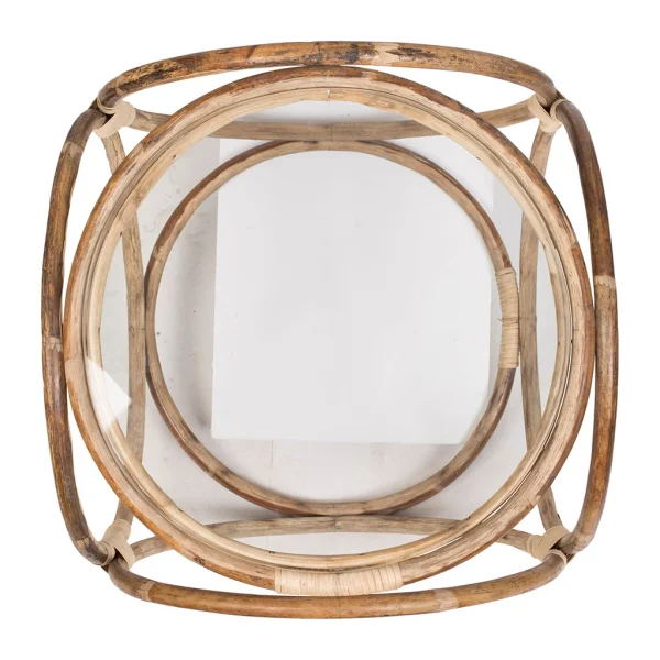 SEMA DESIGN Table D’appoint En Rotin Naturel Et Verre 6