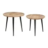 SEMA DESIGN Table Basse Gigogne (lot De 2) En Manguier Naturel Et Fer Noir – Balamea 19