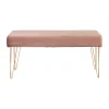 SEMA DESIGN Banc En Velours Rose Et Pieds Dorés 16