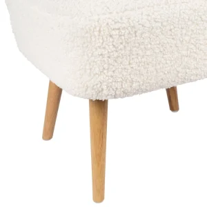 SEMA DESIGN Fauteuil Bouclette Blanc Crème – Elément 12