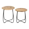 SEMA DESIGN Table D’appoint (x2) En Mangier Naturel Et Pieds En Fer – Hervea 19