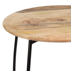 SEMA DESIGN Table D’appoint (x2) En Mangier Naturel Et Pieds En Fer – Hervea 10