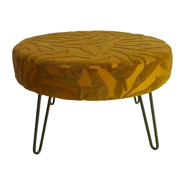 SEMA DESIGN Tabouret En Velours Texturé Mordoré – Solor 1