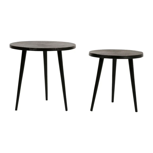 SEMA DESIGN Table Basse Gigogne (lot De 2) En Bronze Noir Et Dorée 1