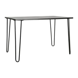 SEMA DESIGN Table à Manger En Fer Noir 120×77 Cm – Sevent’s 9