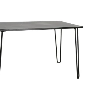 SEMA DESIGN Table à Manger En Fer Noir 120×77 Cm – Sevent’s 13