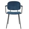 Zago Fauteuil En Velours Côtelé Bleu Foncé – Aston 19