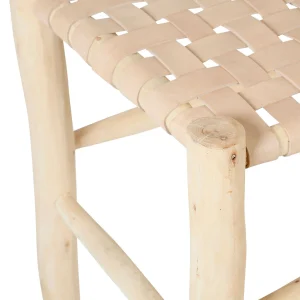 SEMA DESIGN Banc En Bois Et Cuir Tressé Nude 14