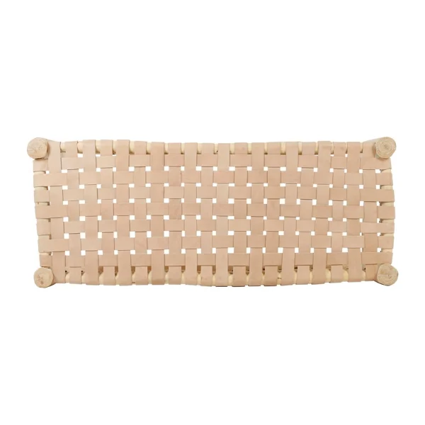 SEMA DESIGN Banc En Bois Et Cuir Tressé Nude 6