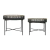 SEMA DESIGN Table Basse Gigogne (lot De 2) Bambou Noir Et Fer 16