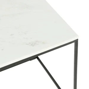 SEMA DESIGN Table Gigogne (x2) En Marbre Blanc Et Fer Noir – Eskela 13