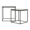 SEMA DESIGN Table Gigogne (x2) Carré En Fer Noir – Carre 17