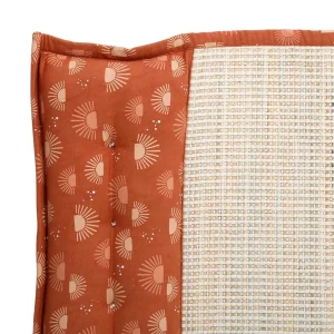 SEMA DESIGN Natte De Plage Avec Coussin Terracotta Et écru – Sweet Leaves 12