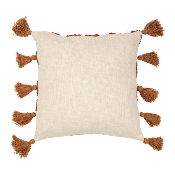 SEMA DESIGN Housse De Coussin Soleil Tufté écru Et Terracotta 45x45cm – Sweet Leaves 4