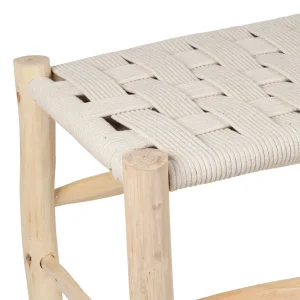 SEMA DESIGN Banc En Bois D’eucalyptus Et Coton Beige 10