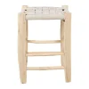 SEMA DESIGN Tabouret En Bois D’eucalyptus Et Coton Beige 16