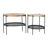 SEMA DESIGN Tables D’appoint X2 En Manguier Naturel Et Fer Noir – Hervea 20