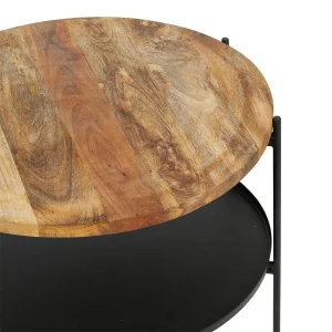 SEMA DESIGN Tables D’appoint X2 En Manguier Naturel Et Fer Noir – Hervea 11